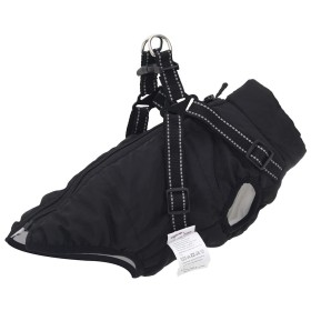 Abrigo para perro con arnés impermeable reflectante XL negro de , Ropa para perros - Ref: Foro24-4019910, Precio: 20,17 €, De...