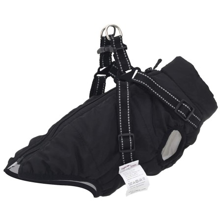 Abrigo para perro con arnés impermeable reflectante XL negro de , Ropa para perros - Ref: Foro24-4019910, Precio: 20,17 €, De...