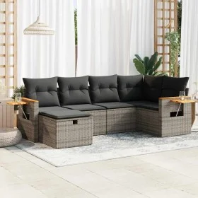 Set de muebles de jardín 6 pzas y cojines ratán sintético gris de , Conjuntos de jardín - Ref: Foro24-3325973, Precio: 392,58...