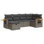 Set de muebles de jardín 6 pzas y cojines ratán sintético gris de , Conjuntos de jardín - Ref: Foro24-3325973, Precio: 425,56...