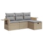 Juego de sofás jardín con cojines 4 pzas ratán sintético beige de , Conjuntos de jardín - Ref: Foro24-3325455, Precio: 296,21...