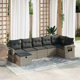 Set de sofás de jardín 7 pzas con cojines ratán sintético gris de , Conjuntos de jardín - Ref: Foro24-3325506, Precio: 441,50...