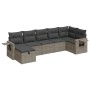 Set de sofás de jardín 7 pzas con cojines ratán sintético gris de , Conjuntos de jardín - Ref: Foro24-3325506, Precio: 447,94...