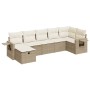 Set sofás de jardín 7 piezas y cojines ratán sintético beige de , Conjuntos de jardín - Ref: Foro24-3325504, Precio: 532,07 €...