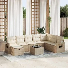 Set de sofás de jardín con cojines 9 pzas ratán sintético beige de , Conjuntos de jardín - Ref: Foro24-3325544, Precio: 633,6...