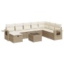 Set de sofás de jardín con cojines 9 pzas ratán sintético beige de , Conjuntos de jardín - Ref: Foro24-3325544, Precio: 624,8...