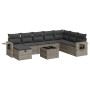 Set de sofás de jardín con cojines 9 pzas ratán sintético gris de , Conjuntos de jardín - Ref: Foro24-3325546, Precio: 567,54...