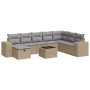 Set de sofás de jardín con cojines 9 pzas ratán sintético beige de , Conjuntos de jardín - Ref: Foro24-3325745, Precio: 583,1...