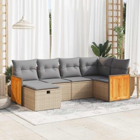 Juego de sofás jardín con cojines 6 pzas ratán sintético beige de , Conjuntos de jardín - Ref: Foro24-3326028, Precio: 403,43...