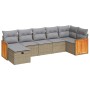 Set sofás de jardín 7 piezas y cojines ratán sintético beige de , Conjuntos de jardín - Ref: Foro24-3326042, Precio: 444,02 €...