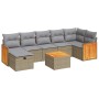 Set de sofás de jardín y cojines 8 piezas ratán sintético beige de , Conjuntos de jardín - Ref: Foro24-3326049, Precio: 483,5...