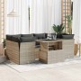Set de sofás de jardín 7 pzas con cojines ratán PE gris claro de , Conjuntos de jardín - Ref: Foro24-3326113, Precio: 529,67 ...