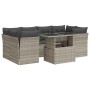 Set de sofás de jardín 7 pzas con cojines ratán PE gris claro de , Conjuntos de jardín - Ref: Foro24-3326113, Precio: 529,67 ...