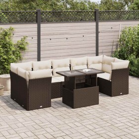 Set sofás de jardín 8 piezas y cojines ratán sintético marrón de , Conjuntos de jardín - Ref: Foro24-3326124, Precio: 578,20 ...