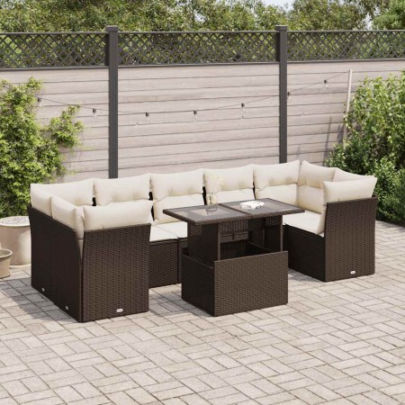 Set sofás de jardín 8 piezas y cojines ratán sintético marrón de , Conjuntos de jardín - Ref: Foro24-3326124, Precio: 578,20 ...