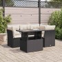 Set de muebles de jardín 5 pzas y cojines ratán sintético negro de , Conjuntos de jardín - Ref: Foro24-3326147, Precio: 372,7...