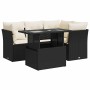 Set de muebles de jardín 5 pzas y cojines ratán sintético negro de , Conjuntos de jardín - Ref: Foro24-3326147, Precio: 372,7...