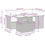 Set de muebles de jardín 5 pzas y cojines ratán sintético negro de , Conjuntos de jardín - Ref: Foro24-3326147, Precio: 372,7...