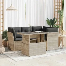 Set de sofás jardín y cojines 5 pzas ratán sintético gris claro de , Conjuntos de jardín - Ref: Foro24-3326153, Precio: 427,8...
