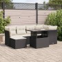 Set de sofás de jardín 7 pzas con cojines ratán sintético negro de , Conjuntos de jardín - Ref: Foro24-3326187, Precio: 470,0...