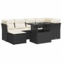 Set de sofás de jardín 7 pzas con cojines ratán sintético negro de , Conjuntos de jardín - Ref: Foro24-3326187, Precio: 470,0...