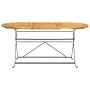 Mesa de jardín madera maciza de acacia ovalada 160x85x74 cm de vidaXL, Mesas de jardín - Ref: Foro24-313162, Precio: 145,10 €...