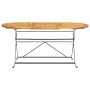 Mesa de jardín madera maciza de acacia ovalada 160x85x74 cm de vidaXL, Mesas de jardín - Ref: Foro24-313162, Precio: 148,42 €...