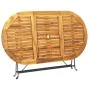 Mesa de jardín madera maciza de acacia ovalada 160x85x74 cm de vidaXL, Mesas de jardín - Ref: Foro24-313162, Precio: 145,10 €...
