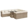 Set de sofás de jardín 11pzas con cojines ratán sintético beige de , Conjuntos de jardín - Ref: Foro24-3326229, Precio: 792,1...