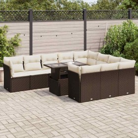 Set de sofás de jardín 11 pzas cojines ratán sintético marrón de , Conjuntos de jardín - Ref: Foro24-3326234, Precio: 780,41 ...