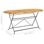 Mesa de jardín madera maciza de acacia ovalada 160x85x74 cm de vidaXL, Mesas de jardín - Ref: Foro24-313162, Precio: 145,10 €...