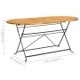Mesa de jardín madera maciza de acacia ovalada 160x85x74 cm de vidaXL, Mesas de jardín - Ref: Foro24-313162, Precio: 148,42 €...