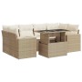 Set sofás de jardín 7 piezas y cojines ratán sintético beige de , Conjuntos de jardín - Ref: Foro24-3326269, Precio: 579,82 €...
