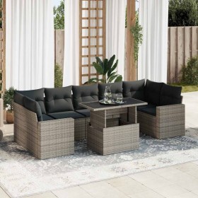 Set de sofás de jardín y cojines 8 piezas ratán sintético gris de , Conjuntos de jardín - Ref: Foro24-3326281, Precio: 538,47...