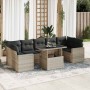 Set de sofás de jardín 8 pzas y cojines ratán sintético gris de , Conjuntos de jardín - Ref: Foro24-3326283, Precio: 631,62 €...
