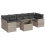 Set de sofás de jardín 8 pzas y cojines ratán sintético gris de , Conjuntos de jardín - Ref: Foro24-3326283, Precio: 631,62 €...