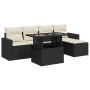 Set de sofás de jardín 6 piezas y cojines ratán sintético negro de , Conjuntos de jardín - Ref: Foro24-3326297, Precio: 401,4...
