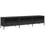 Mueble para TV acero laminado en frío negro 202x39x43,5 cm de , Muebles TV - Ref: Foro24-851346, Precio: 165,14 €, Descuento: %
