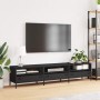 Mueble para TV acero laminado en frío negro 202x39x43,5 cm de , Muebles TV - Ref: Foro24-851346, Precio: 165,14 €, Descuento: %