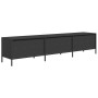 Mueble para TV acero laminado en frío negro 202x39x43,5 cm de , Muebles TV - Ref: Foro24-851346, Precio: 165,14 €, Descuento: %