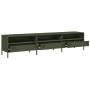 Mueble TV acero laminado en frío verde oliva 202x39x43,5 cm de , Muebles TV - Ref: Foro24-851350, Precio: 184,31 €, Descuento: %