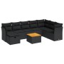 Set de sofás de jardín con cojines 9 pzas ratán sintético negro de , Conjuntos de jardín - Ref: Foro24-3325772, Precio: 557,1...