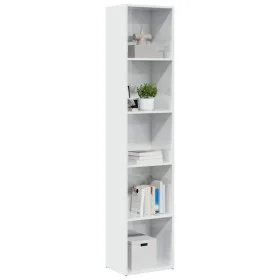 Estantería madera de ingeniería blanco brillo 40x30x189 cm de , Librerías y estanterías - Ref: Foro24-858313, Precio: 68,66 €...