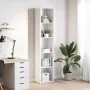 Estantería madera de ingeniería blanco brillo 40x30x189 cm de , Librerías y estanterías - Ref: Foro24-858313, Precio: 68,66 €...
