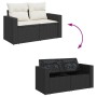 Set de sofás de jardín 7 pzas con cojines ratán sintético negro de , Conjuntos de jardín - Ref: Foro24-3325787, Precio: 421,3...