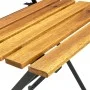 Sillas plegables de jardín 2 uds acero y madera maciza acacia de vidaXL, Sillas de jardín - Ref: Foro24-313160, Precio: 90,58...