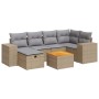 Set sofás de jardín 7 piezas y cojines ratán sintético beige de , Conjuntos de jardín - Ref: Foro24-3325874, Precio: 475,26 €...