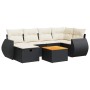 Set de sofás de jardín 7 pzas con cojines ratán sintético negro de , Conjuntos de jardín - Ref: Foro24-3325843, Precio: 437,0...