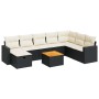 Set de sofás de jardín con cojines 9 pzas ratán sintético negro de , Conjuntos de jardín - Ref: Foro24-3325801, Precio: 512,9...