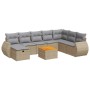 Set de sofás de jardín con cojines 9 pzas ratán sintético beige de , Conjuntos de jardín - Ref: Foro24-3325860, Precio: 571,3...